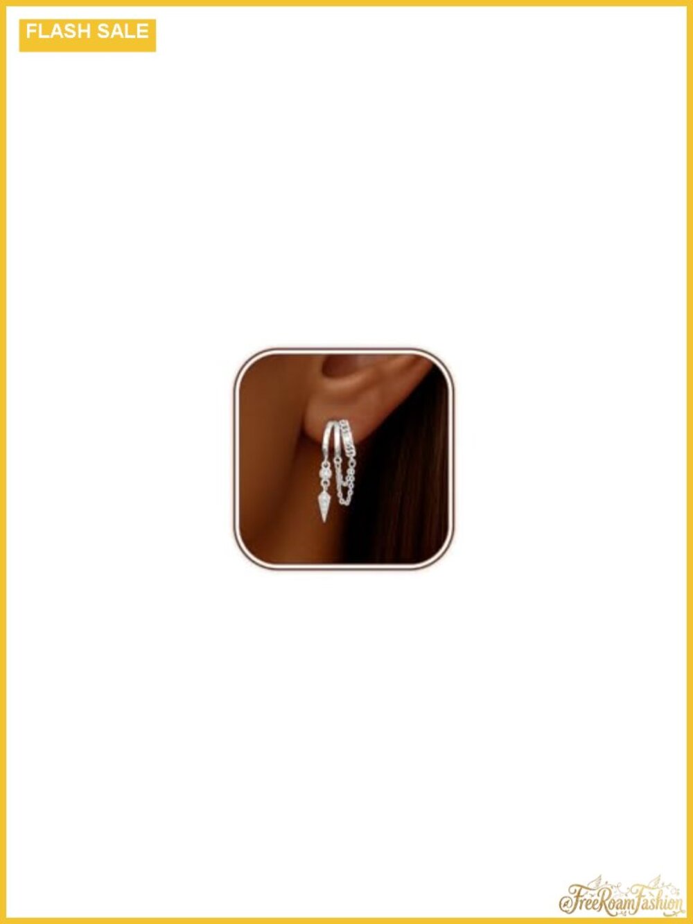 Dainty Triple Hoop Huggie Earrings for Women, Hypoallergenic Drop Earrings